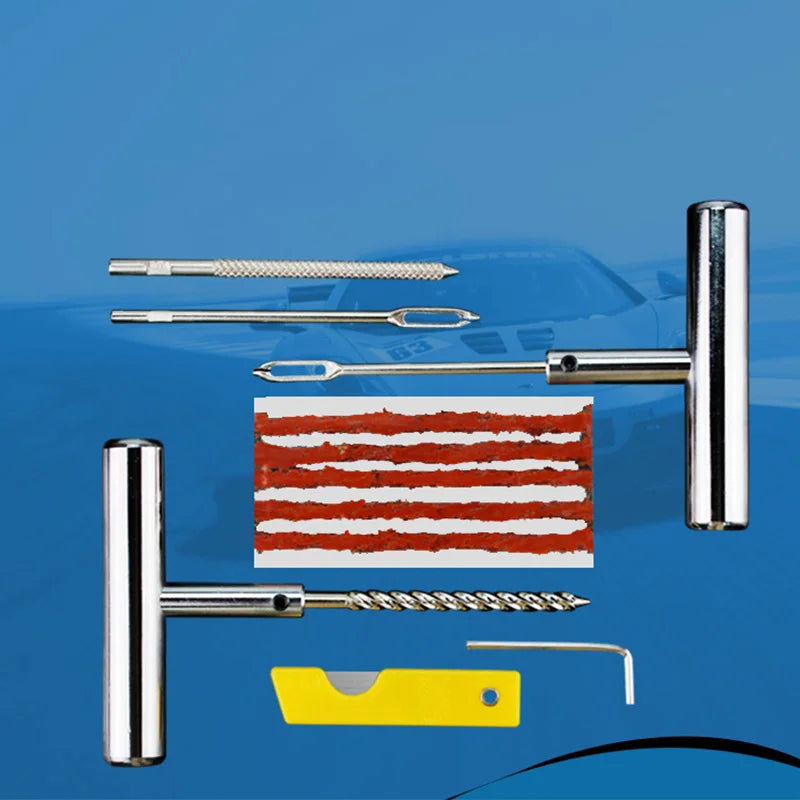 Kit de Reparación de Neumáticos Tubeless – Herramientas de Emergencia